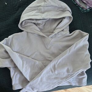 lululemon purple/gray cropped hoodie